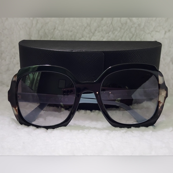 Prada Black Oversized Geometric Sunglasses